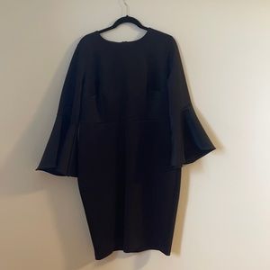 Eloquii black dress, bell sleeve